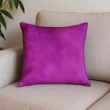 18" Purple Cowhide Cowhide Throw Pillow
