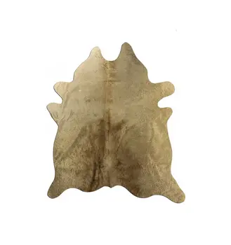 6' X 7' Taupe Cowhide Area Rug