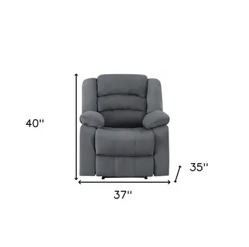 40" Contemporary Grey Fabric Chair