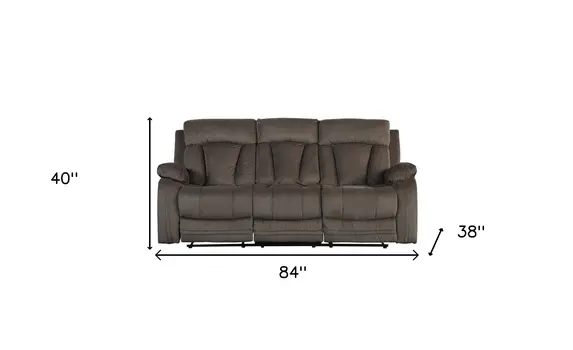 40" Modern Brown Fabric Sofa