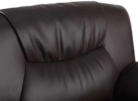 47" Brown And Silver Leather Match Club Chair