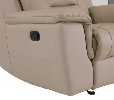 41" Beige Fascinating Leather Reclining Chair