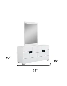 30" Superb White High Gloss Dresser