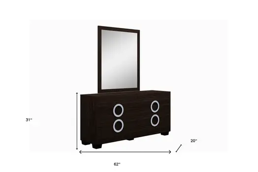 31" Refined Wenge High Gloss Dresser