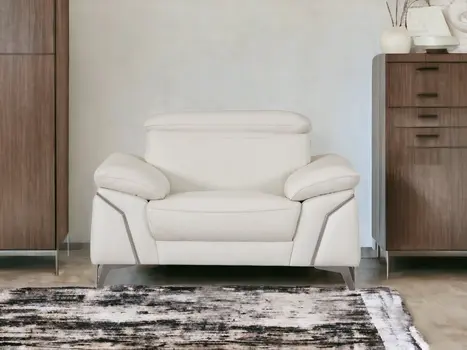 51" Gray Chair and a Half
