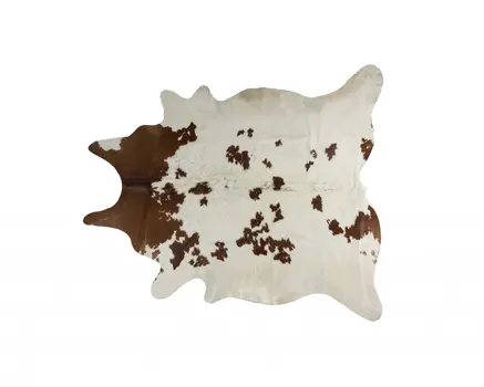 6' X 7' Brown And White Cowhide Area Rug