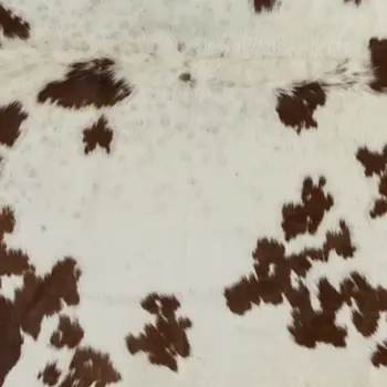 6' X 7' Brown And White Cowhide Area Rug