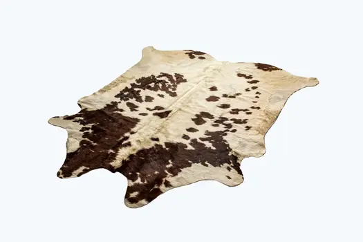 6' X 7' Brown And White Cowhide Area Rug