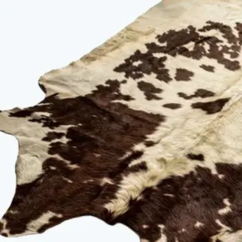 6' X 7' Brown And White Cowhide Handmade Area Rug