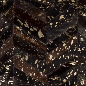 18" X 18" X 5" Chocolate And Gold  Pillow