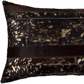 12 X 20 Chocolate Cowhide Throw Pillow