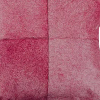 18" Fuchsia Cowhide Throw Pillow