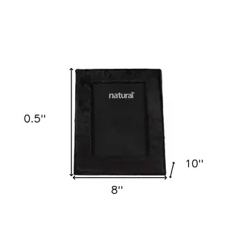 8" X 10" Black Cowhide Picture Frame