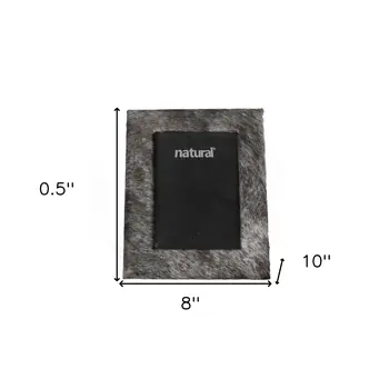 8" X 10" Grey   Cowhide   5" X 7" Picture Frame