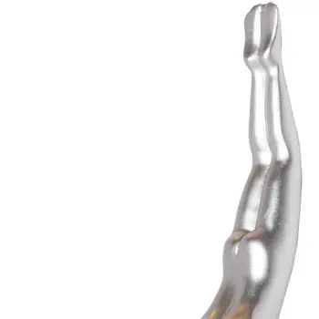 7" X 7" Silver Resin Diving Man Hanging Dimensional Sculpture