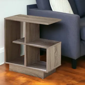 Taupe 24" Kitchen Cart With Storage