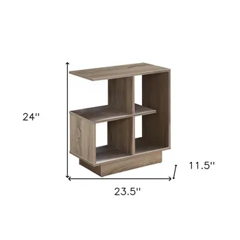Taupe 24" Kitchen Cart With Storage