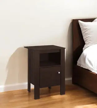24" Espresso Wood Nightstand