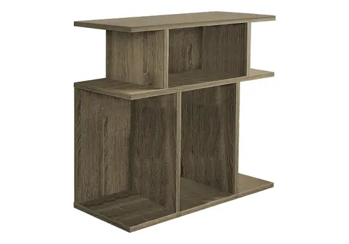 24" Deep Taupe End Table With 6