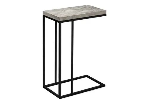 18.25" X 10.25" X 25.25" Greyblack Particle Board Metal  Accent Table