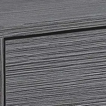24" Silver And Gray Wood And Metal End Table With Drawer And Shelf