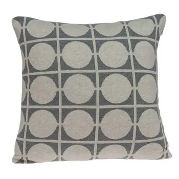 20" X 7" X 20" Transitional Tan & Grey Pillow Cover With Poly Insert