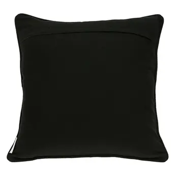 20" X 7" X 20" Transitional Black And White Pillow Cover With Poly Insert