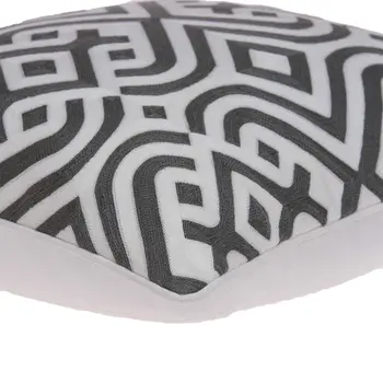 20" X 7" X 20" Gray And White Accent Pillow Cover With Poly Insert