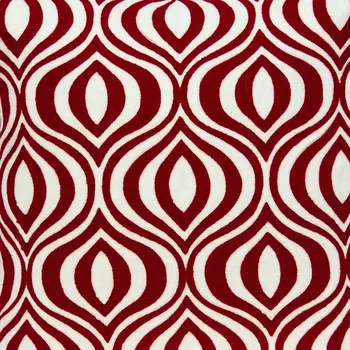 20" X 7" X 20" Transitional Red And White Pillow Cover With Poly Insert