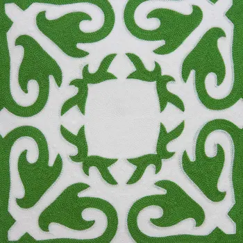 20" X 7" X 20" Traditional Green And White Accent Pillow Cover With Poly Insert