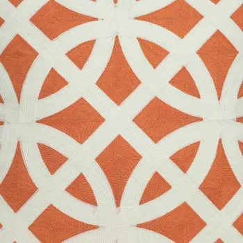 20" X 7" X 20" Transitional Orange Pillow Cover With Poly Insert