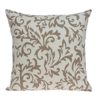 20" Beige Cotton Throw Pillow Cover