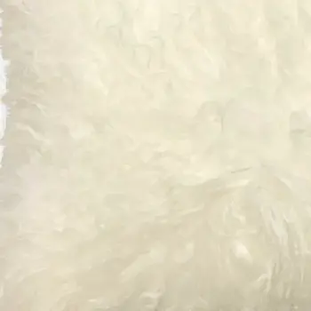 20" Creamy Genuine Tibetan Lamb Fur Pillow With Microsuede Backing