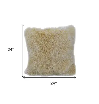 24" Gold Microsuede Down Euro Throw Pillow