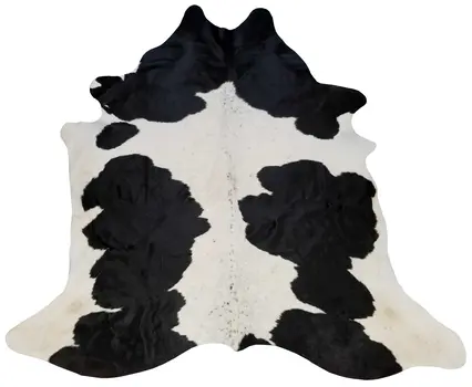 6' X 7' Brown And White Cowhide Handmade Area Rug