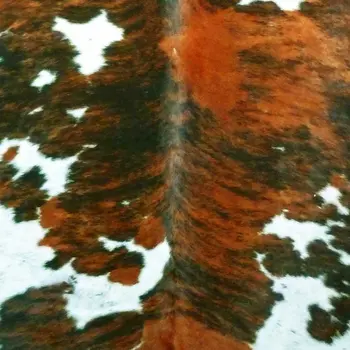 6' X 7' Brown And White Cowhide Handmade Area Rug
