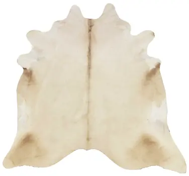 6' X 7' Champagne Cowhide Handmade Area Rug