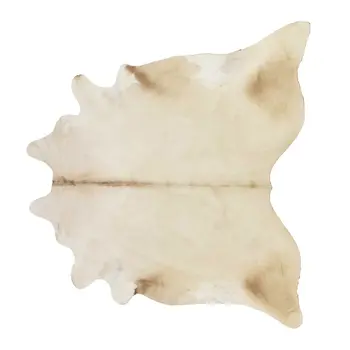 6' X 7' Champagne Cowhide Handmade Area Rug
