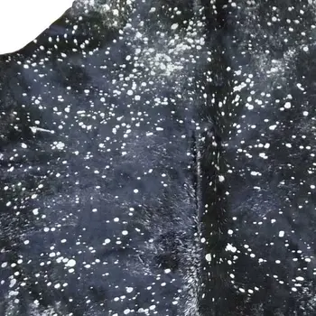 6' X 7' Black And Silver Cowhide Handmade Area Rug