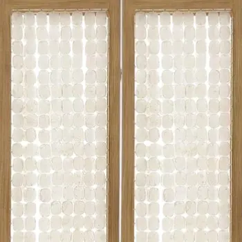 71" Clear Folding Three Panel Screen Room Divider
