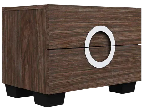 Four Piece Wood Brown Solid Wood Bedroom Set With Mirror