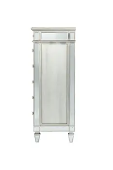 21" X 44" X 56" Mirrored Wood Chest