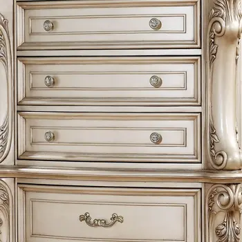 21" X 42" X 56" Antique White Wood Chest
