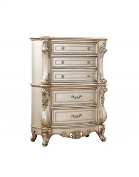 21" X 42" X 56" Antique White Wood Chest
