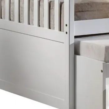 Gray and Brown Wood Twin Bed Frame with Trundle