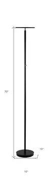Black Metal Led Touch Floor Lamp