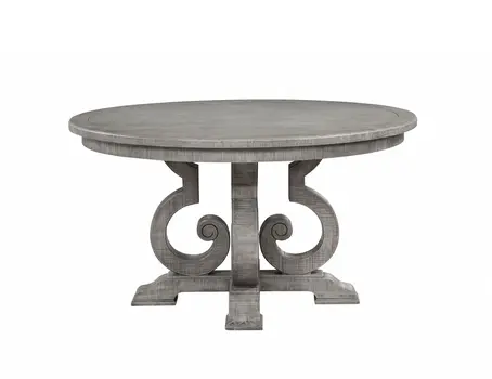 54" X 54" X 30" Salvaged Natural Wood Polyresin Dining Table