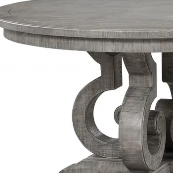 54" X 54" X 30" Salvaged Natural Wood Polyresin Dining Table