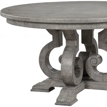 54" X 54" X 30" Salvaged Natural Wood Polyresin Dining Table