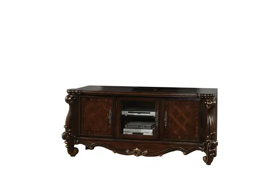 74" Dark Brown Solid Wood